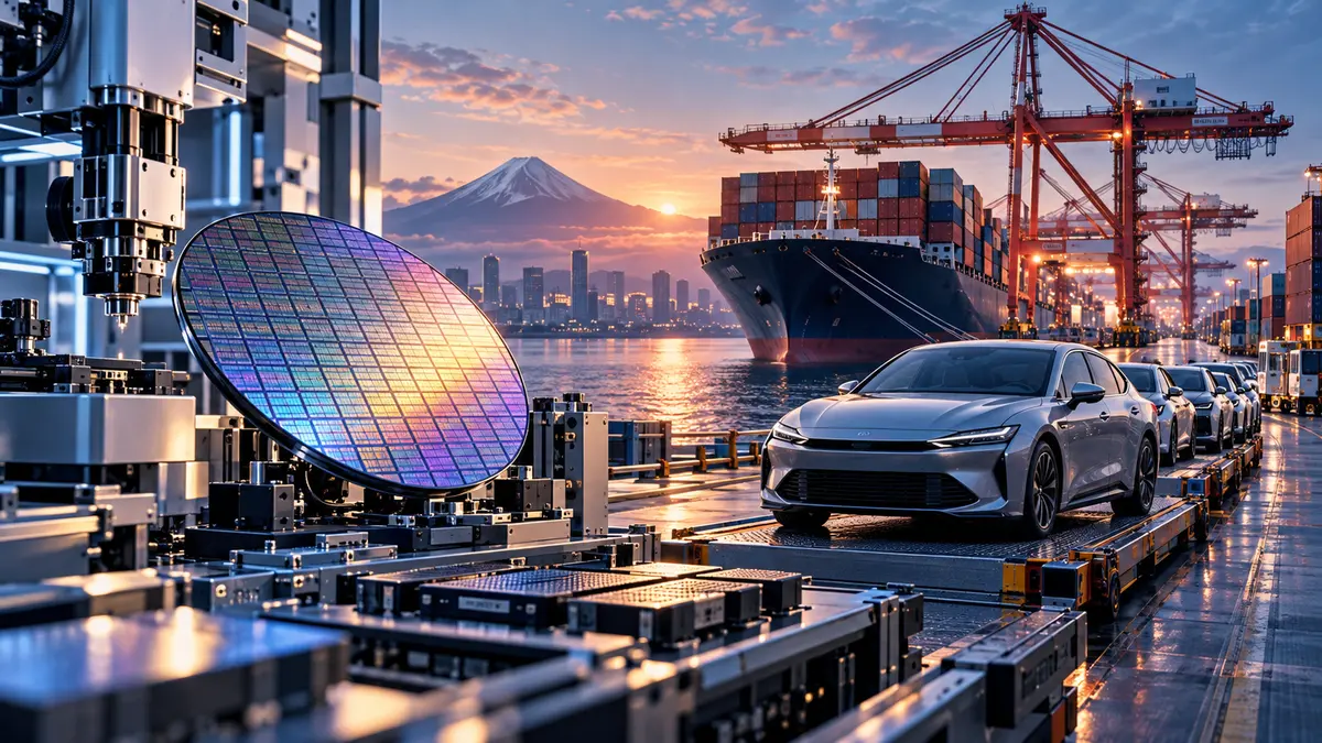 Экспорт Японии вырос на 16,7% благодаря чипам и автомобилям